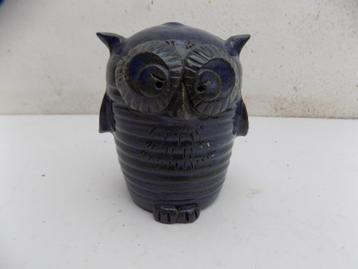uilen uil keramiek decoratief dierenverzameling blauw paars  beschikbaar voor biedingen