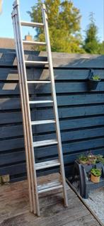 Ladder, allumininum, Doe-het-zelf en Verbouw, Ladders en Trappen, Ophalen of Verzenden, Gebruikt, 4 meter of meer