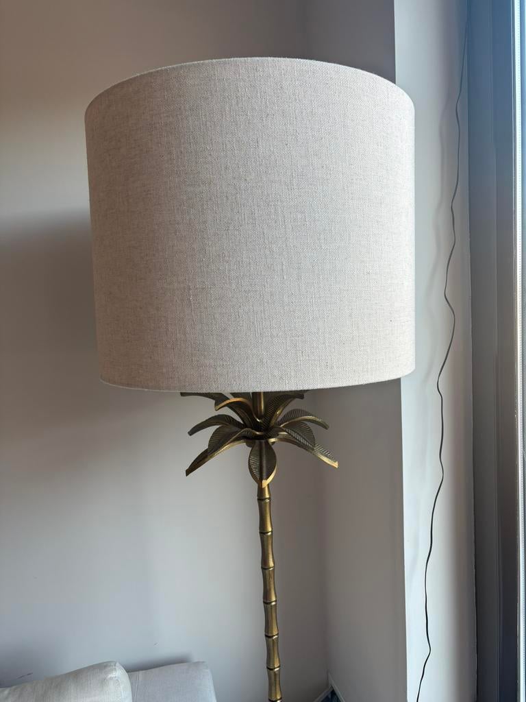Vloerlamp Light & Living met palmvorm en beige kap, Huis en Inrichting, Lampen | Vloerlampen, Gebruikt, 100 tot 150 cm, Metaal