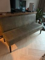 Eetkamerbank stof kleur groen, Ophalen, Zo goed als nieuw, 4 tot 6 stoelen