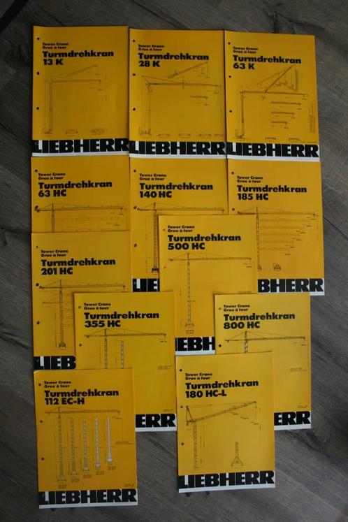 Folders Liebherr-torenkranen, Boeken, Auto's | Folders en Tijdschriften, Zo goed als nieuw, Overige merken, Ophalen of Verzenden