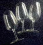 3x wijnglas, drie wijnglazen, glas, glazen, Verzamelen, Glas en Borrelglaasjes, Ophalen of Verzenden, Zo goed als nieuw