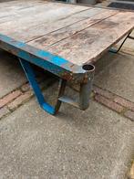 Mooie geleefde industriële salontafel tafel, Ophalen, Gebruikt, 50 tot 100 cm, Minder dan 50 cm