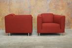 Als NIEUW rode stoffen Design on Stock Blizz fauteuils!, 75 tot 100 cm, Design, Metaal, 75 tot 100 cm