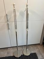 2 Metalen Vloerlampen - Verstelbaar, Ophalen, Gebruikt, Metaal, 150 tot 200 cm