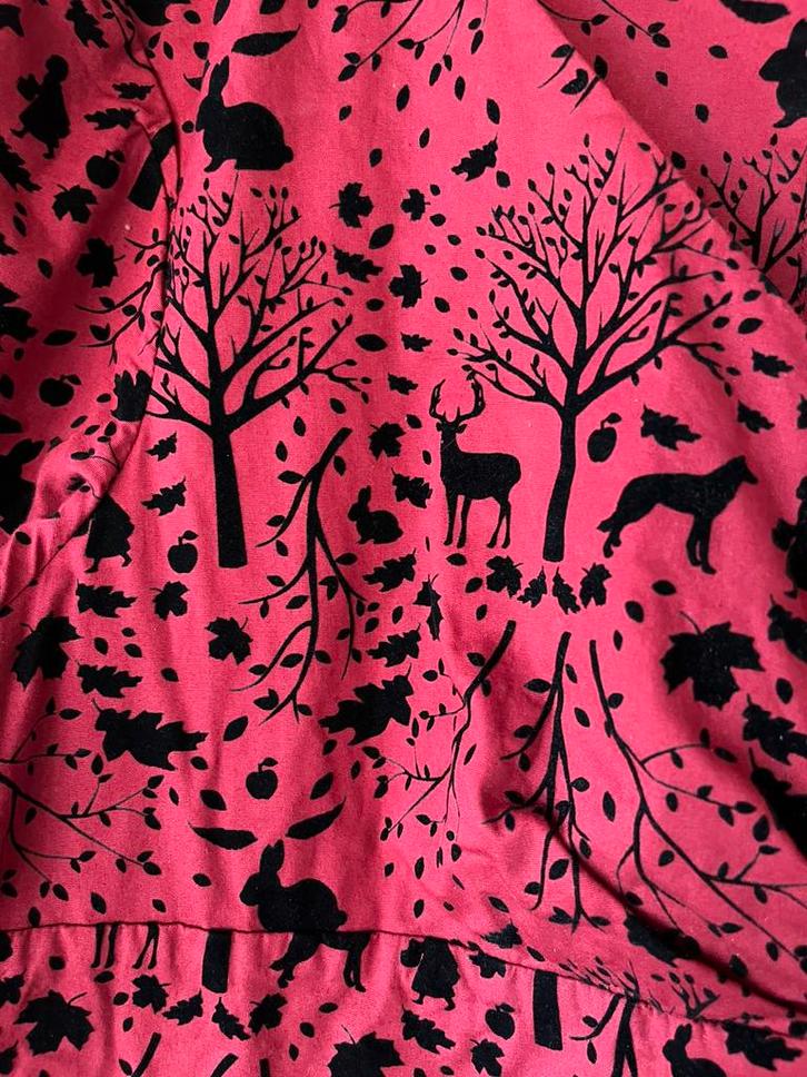 Hell Bunny Vixen jurk 3XL, Kleding | Dames, Grote Maten, Gedragen, Jurk, Rood, Ophalen of Verzenden