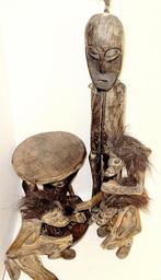 Vier grote houten beelden van Afrikaanse stamkunst, Ophalen of Verzenden