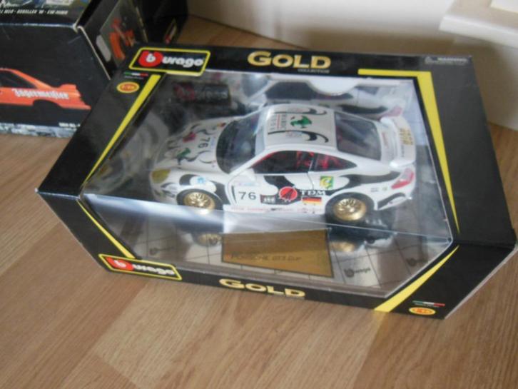 PORSCHE GT3 Cup - 1:18 - BURAGO GOLD, Hobby en Vrije tijd, Modelauto's | 1:18, Gebruikt, Auto, Bburago, Ophalen of Verzenden