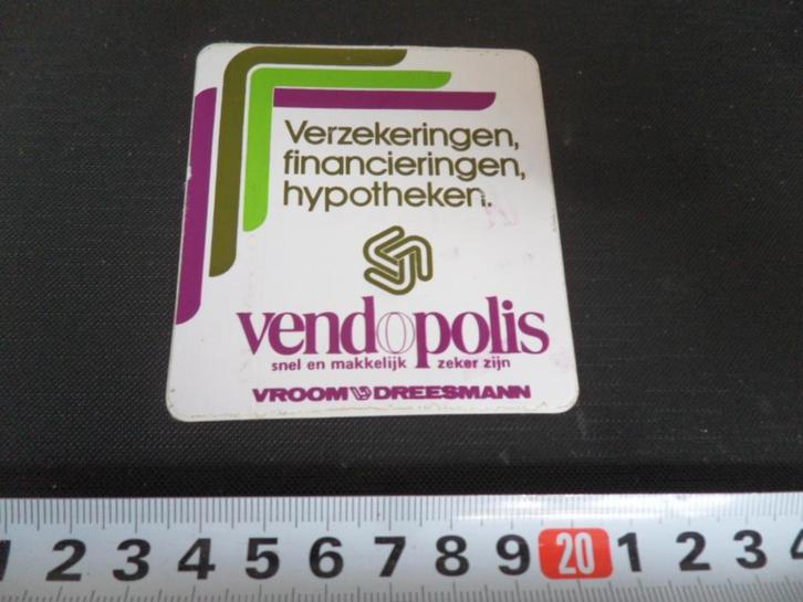 sticker V&D VROOM & DREESMANN  VENDOPOLIS verzekeringen, Hobby en Vrije tijd, Stickers en Plaatjes, Zo goed als nieuw, Sticker
