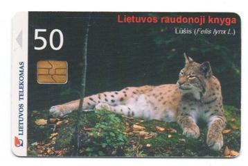 Telefoonkaart Litouwen, lynx