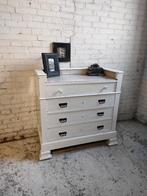 Brocante commode ladekast Frans marmeren blad, Ophalen of Verzenden