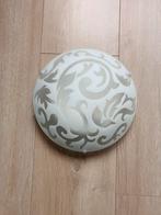 Plafonnière met barok print, Ophalen of Verzenden, Zo goed als nieuw, Glas