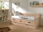 Fritz kajuitbed (met lades) - 90x200 - Naturel whitewash, Niet ingevuld, Niet ingevuld, Niet ingevuld