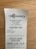 Tegoedbon Cranenbroek waarde €179,85, Tickets en Kaartjes, Kortingen en Cadeaubonnen, Eén persoon, Cadeaubon