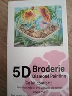 5D Diamond Painting Borduurpakket - Kat in Hangmat, Ophalen of Verzenden, Nieuw, Handborduren, Borduurpakket