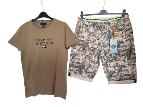 Prachtig army groen/beige TOMMY HILFIGER shirt maat S., Kleding | Heren, T-shirts, Zo goed als nieuw, Maat 46 (S) of kleiner, Bruin