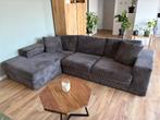 Hoekbank taupe ribcord, Ophalen, 250 tot 300 cm, Gebruikt, Hoekbank