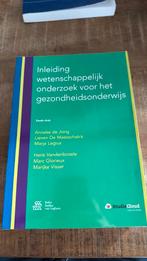 Inleiding wetenschappelijk onderzoek voor het gezondheidsond, Ophalen of Verzenden, Nieuw, Marc Glorieux; Anneke de Jong; Lieven De Maesschalck; Marijke...