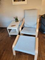 Ikea Poang stoel met voetenbank; hele fijne zit, Ophalen, Overige kleuren, Stof, Eén
