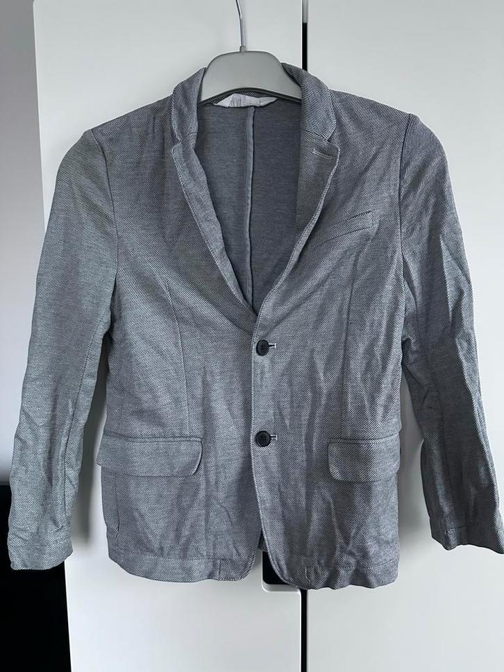 H&M Jongens Blazer Maat 140 Grijs, Kinderen en Baby's, Kinderkleding | Maat 140, Zo goed als nieuw, Ophalen of Verzenden