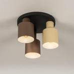 plafondlamp kokers taupe bruin beige bed keuken tafel lamp, Nieuw, Ophalen of Verzenden, Metaal