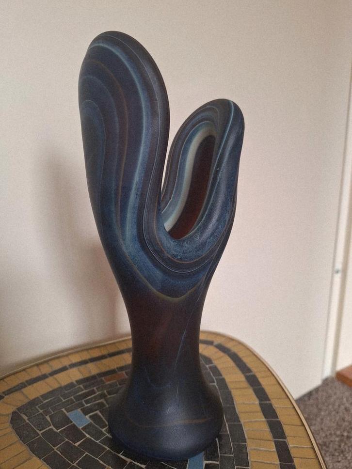 Hebron Vaas - Satijn Glas, Antiek en Kunst, Antiek | Vazen, Ophalen of Verzenden