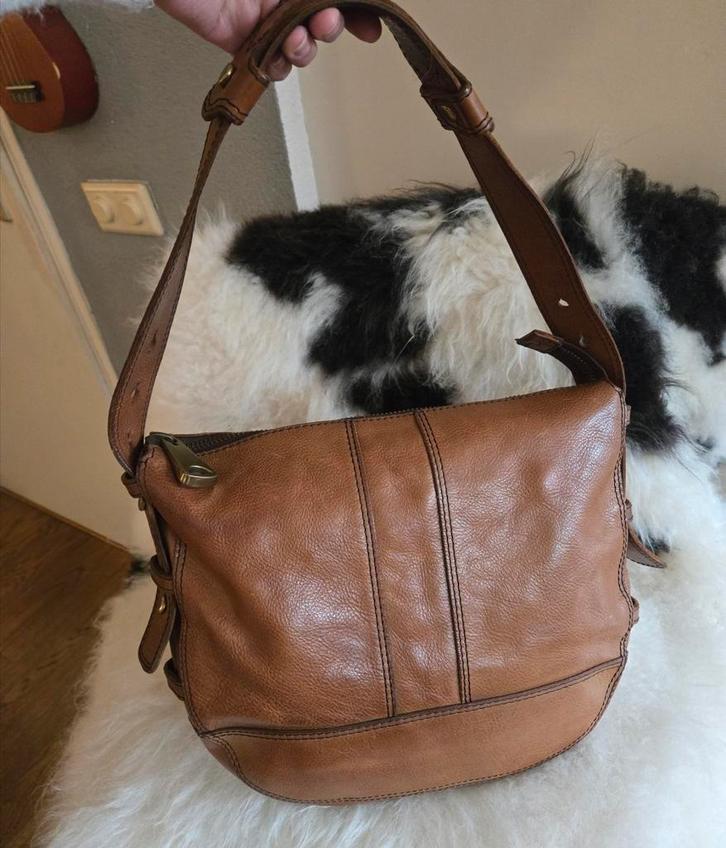 Fossil fifty four - vintage., Sieraden, Tassen en Uiterlijk, Tassen | Damestassen, Gebruikt, Handtas, Bruin, Ophalen of Verzenden