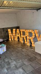 Marry Me Lichtletters XXL Te Koop, Ophalen, Zo goed als nieuw, Feestartikel, Valentijn of Romantisch
