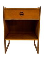 Vintage Arne Wahl Iversen bijzettafel Nachtkastje 60's teak, Ophalen, Gebruikt, Hout