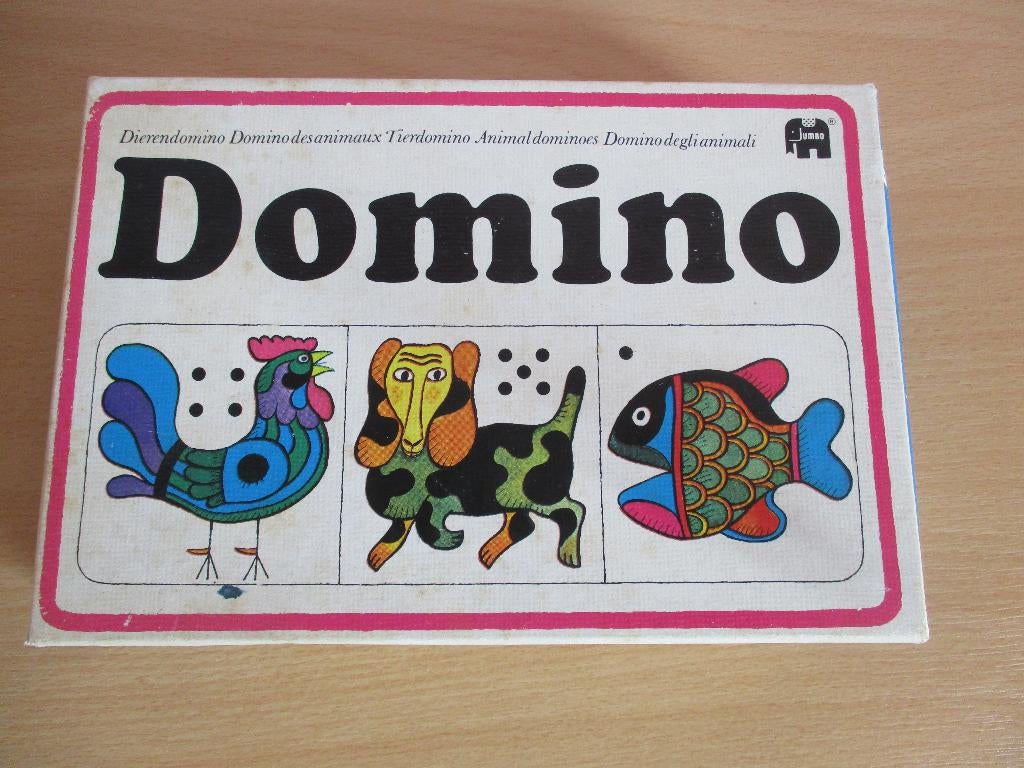 Domino spel - dieren. Retro - Vintage, Vijf spelers of meer, Ophalen of Verzenden, Zo goed als nieuw, Jumbo