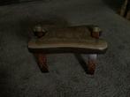 Retro Voetenbankje in Goede Staat, Huis en Inrichting, Ophalen, Bruin, Zo goed als nieuw, Eén