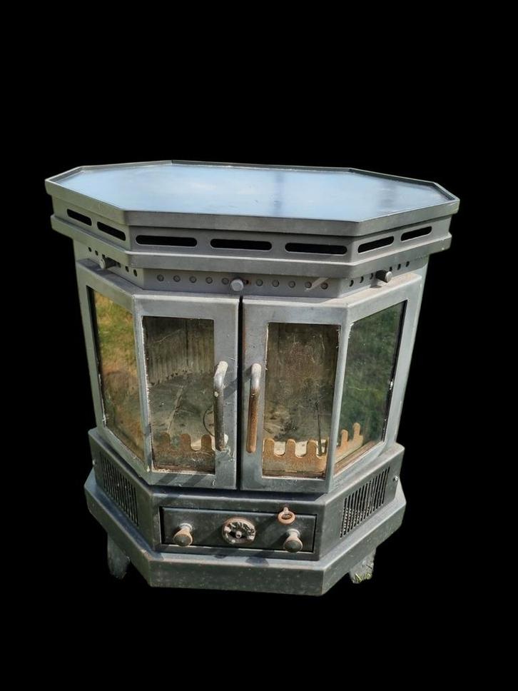 GIetijzeren houtkachel (Reny), Huis en Inrichting, Kachels, Gebruikt, Vrijstaand, Houtkachel, Hout, Ophalen