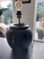 Zwart Kruiklamp met Ribbels - 36cm, Huis en Inrichting, Overige materialen, Gebruikt, Verzenden, Landelijk