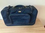 Blauwe koffer met voorvak Laurent David, Overige materialen, Gebruikt, 35 tot 45 cm, Ophalen