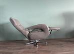 Nette grijze leren relax fauteuil / relax stoel op draaivoet, Huis en Inrichting, Fauteuils, Ophalen, Nvt, Nvt, Nvt