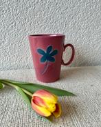Keramiek roze mok just mugs made in England bloem, Ophalen of Verzenden, Zo goed als nieuw, X, X
