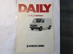 Iveco Unic Daily folder Frans 8 blz 1979, Ophalen of Verzenden, Nieuw, Overige merken