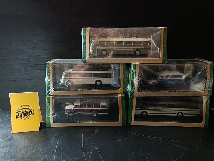 Collectie Modelbussen - DSR Models, Hobby en Vrije tijd, Modelbouw | Auto's en Voertuigen, Zo goed als nieuw, Auto, 1:50 of kleiner