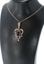 Jugendstil Amethist parels gouden ketting hanger Art Deco, Sieraden, Tassen en Uiterlijk, Antieke sieraden, Ophalen of Verzenden