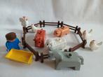 Duplo vintage set 2647 boer met boerderijdieren en hekjes, Ophalen of Verzenden, Gebruikt, Duplo