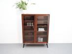 Vintage vitrinekast | Palissander | Denemarken, Ophalen, Met deur(en), Glas, 100 tot 150 cm