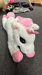 Unicorn knuffel wit roze, Verzenden, Zo goed als nieuw