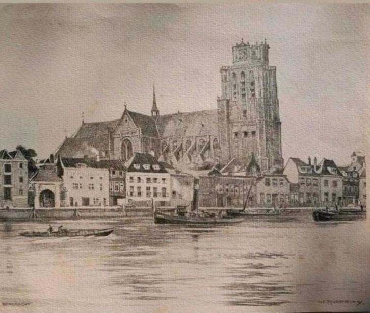 Dordrecht ... H.E. Roodenburg ..., Antiek en Kunst, Kunst | Etsen en Gravures, Ophalen of Verzenden