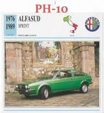 Ph10 Autokaart Alfasud Sprint ( 1976 - 1989 ), Verzamelen, Ophalen of Verzenden, Zo goed als nieuw, Auto's