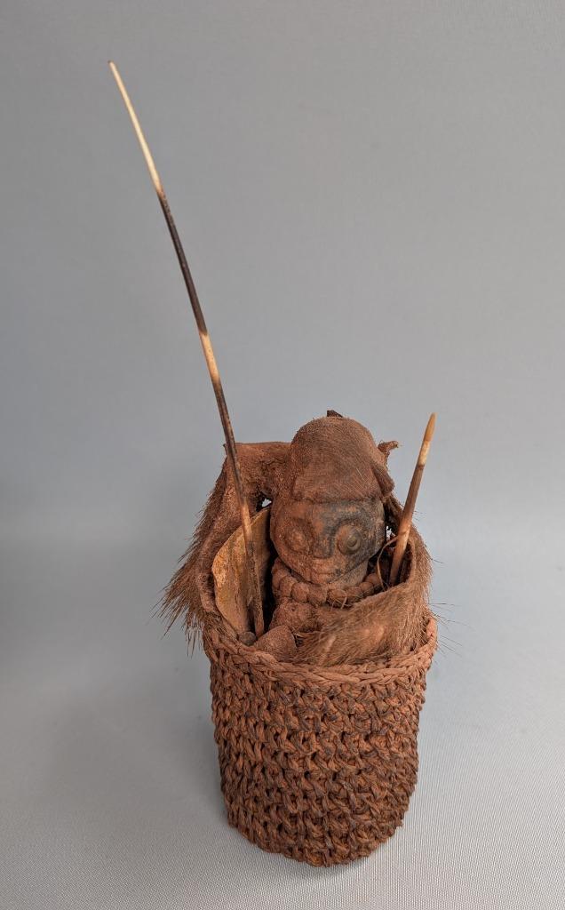 Zeldzaam fetisjmandje Kusu, DR Congo, 1920-1930, Antiek en Kunst, Kunst | Niet-Westerse kunst, Verzenden