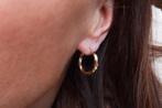 Twisted Hoops | 14 Karaat Gouden Gedraaide Creolen, Ophalen of Verzenden, Zo goed als nieuw, Goud, Goud