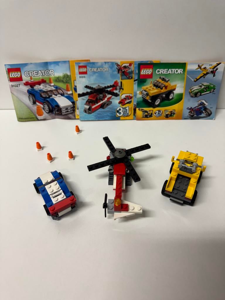 Lego Creator 3-in-1 Sets - Auto, Helikopter, Truck, Kinderen en Baby's, Speelgoed | Duplo en Lego, Ophalen, Zo goed als nieuw