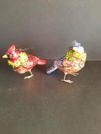 Vogel kerstboom hanger van glas Blauw en Rood, N.v.t., N.v.t., Nieuw, Ophalen of Verzenden