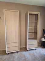 Massief eiken houten boekenkasten. 1 mét en 1 zonder deur.., Ophalen, 200 cm of meer, 50 tot 100 cm, Zo goed als nieuw