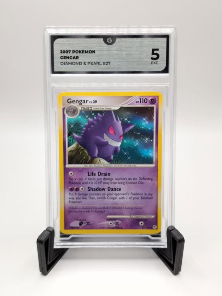 Pokemon: Gengar 2007 Diamond & Pearl #27 GG 5, Hobby en Vrije tijd, Verzamelkaartspellen | Pokémon, Gebruikt, Losse kaart, Ophalen of Verzenden
